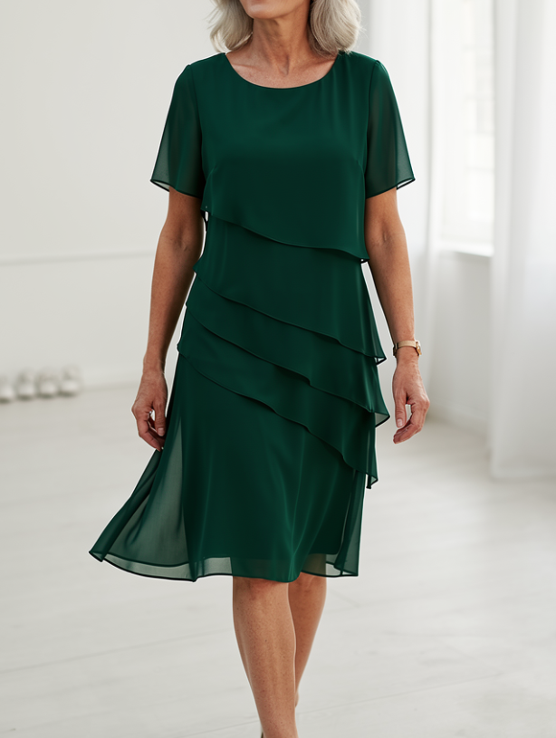Linda | Vestido elegante con volantes